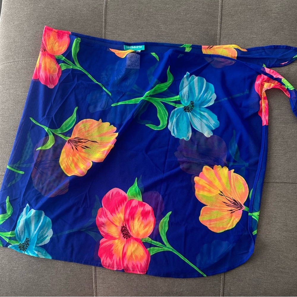 Liz Claiborne Vibrant Floral Swim Cover-Up